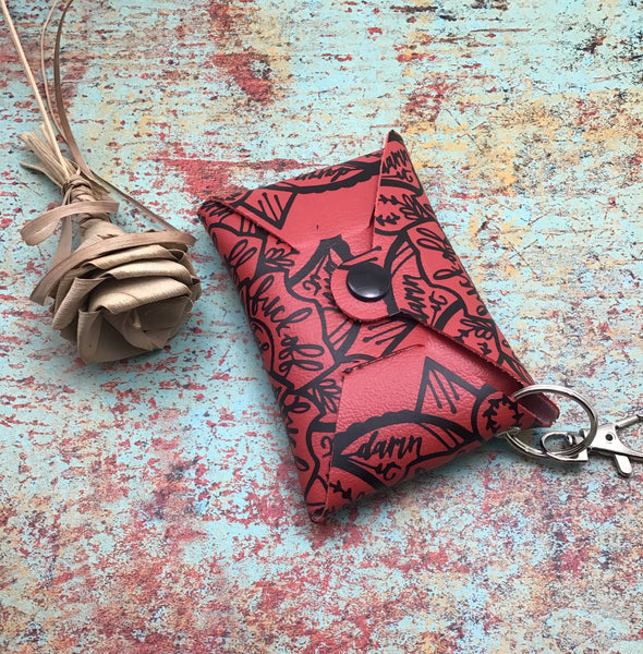 Curse words mandala keychain pouch