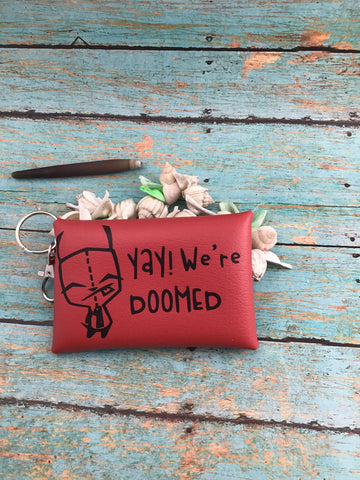 Invader zim Gir Keychain pouch