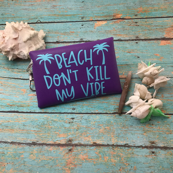 Beach keychain pouch