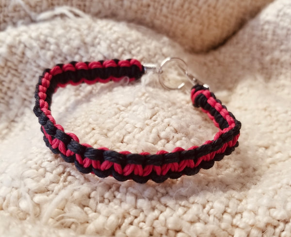 Black and red canna roach clip bracelets