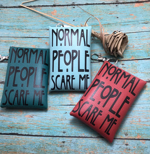 Normal people keychain pouch