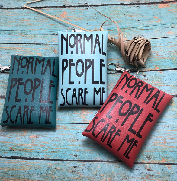 Normal people keychain pouch