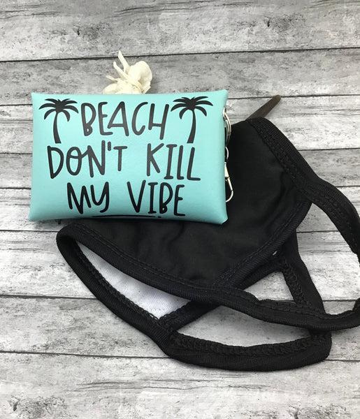 Beach keychain pouch